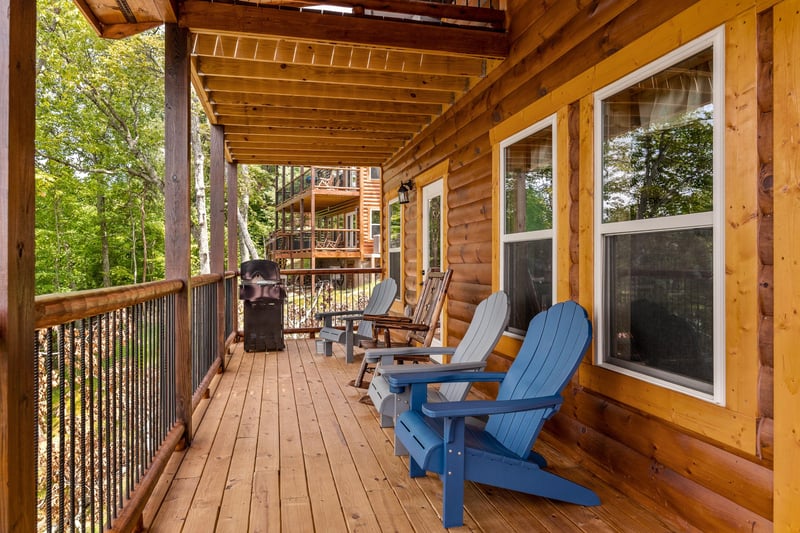 Adirondack Chair On the Deck at Heavenly Haven