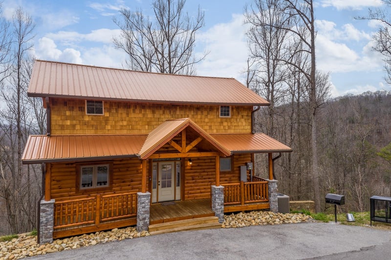 Cabin exterior at Happy Bears Hideaway, a 2 bedroom cabin rental located in Gatlinburg