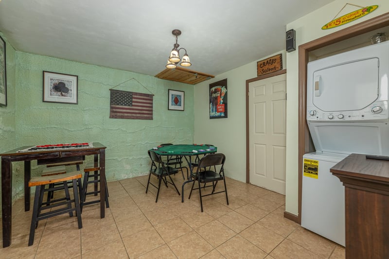 Checkers  poker tables at Bearing Views, a 3 bedroom cabin rental located in Pigeon Forge