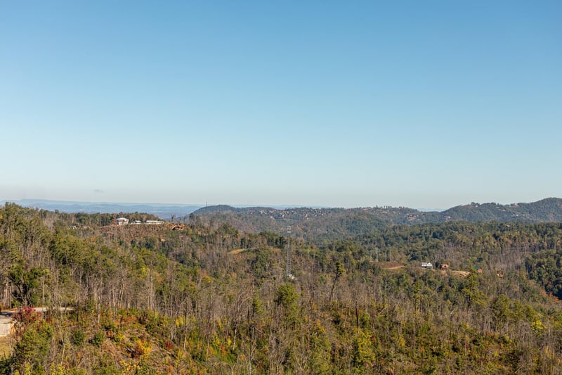 Mountain view at Le Bear Chalet, a 7 bedroom cabin rental located in Gatlinburg