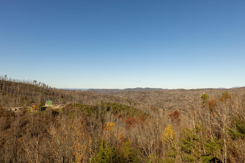 View from the deck at Le Bear Chalet, a 7 bedroom cabin rental located in Gatlinburg