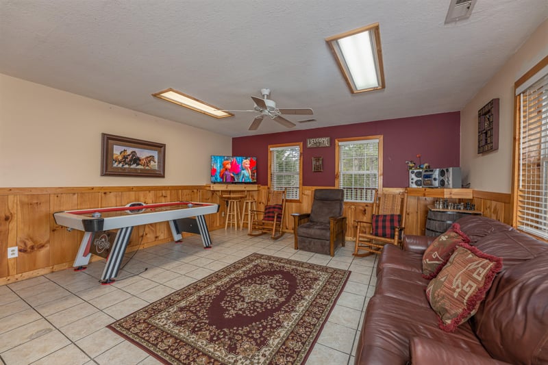 Air hockey table in a game room at Almost Bearadise, a 4 bedroom cabin rental located in Pigeon Forge