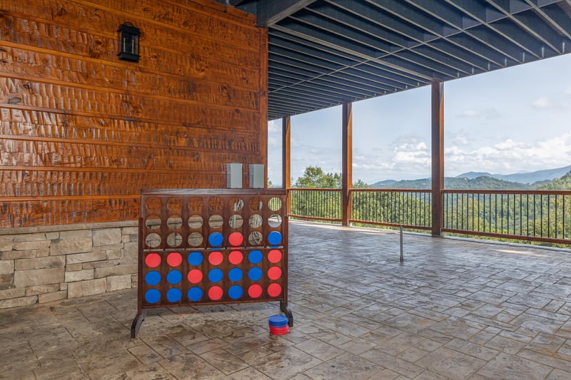 Large outdoor connect four game at Black Bears  Biscuits Lodge, a 6 bedroom cabin rental located in Pigeon Forge