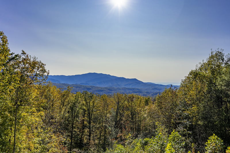 Mountain view at Grizzlys Den, a 5 bedroom cabin rental located in Gatlinburg